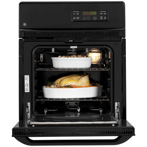 GE 24 in. 2.7 cu. ft. Electric Wall Oven With Self Clean - Black on Black, Black on Black, hires
