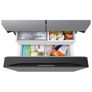 Samsung Bespoke 36 in. 24 cu. ft. Smart Counter Depth French Door Refrigerator with Internal Water AutoFill Pitcher - Stainless Steel, Stainless Steel, hires