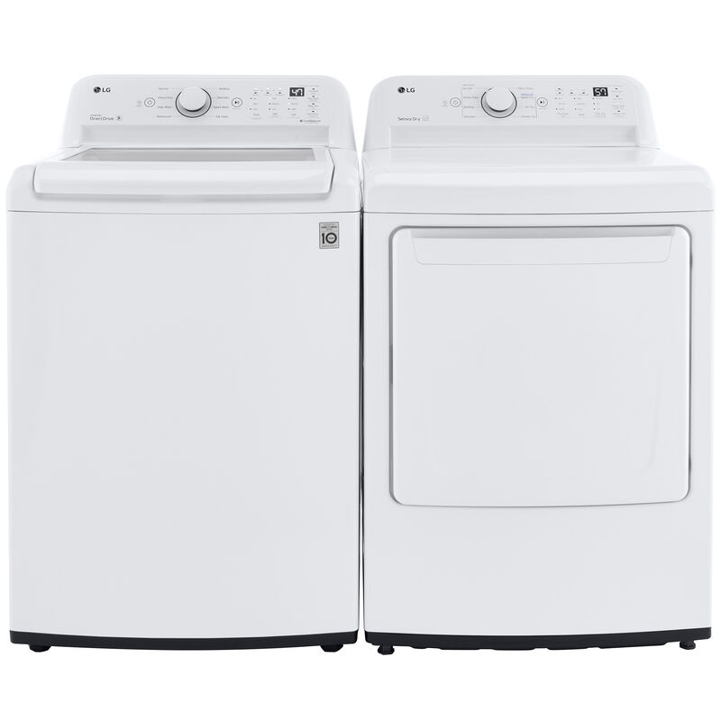 LG 27 in. 7.3 cu. ft. Electric Dryer with Sensor Dry Technology & Solid White Door Trim - White, , hires