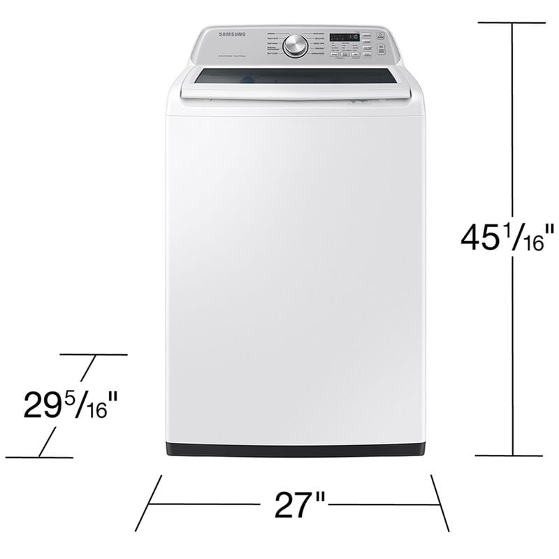 Samsung 27 in. 4.6 cu. ft. Smart Top Load Washer with ActiveWave Agitator & Active WaterJet - White, White, hires