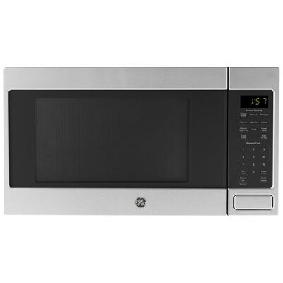 GE 22 in. 1.6 cu.ft Countertop Microwave with 10 Power Levels & Sensor Cooking Controls - Stainless Steel | JES1657SMSS