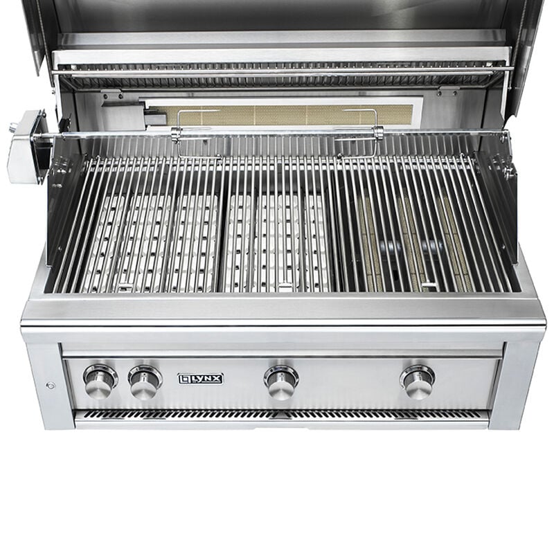 Lynx Professional 36 in. 3-Burner Built-In Natural Gas Grill with Rotisserie & Smoker Box - Stainless Steel, , hires