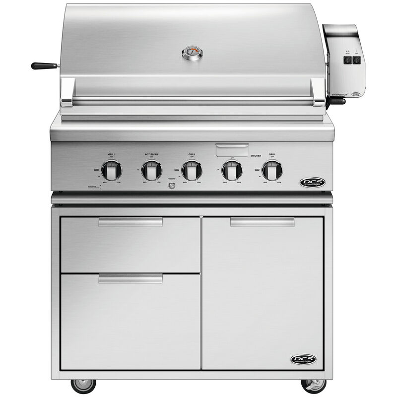 DCS Series 7 36 in. 3-Burner Built-In Liquid Propane Gas Grill with Rotisserie & Smoke Box - Stainless Steel, , hires