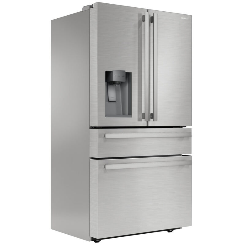 Sharp 36 in. 21.6 cu. ft. Counter Depth 4-Door French Door Refrigerator with Ice & Water Dispenser - Stainless Steel, , hires