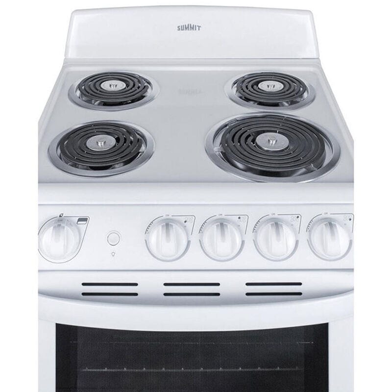 Summit 24 in. 2.9 cu. ft. Electric Range with Coil Burners - White, , hires