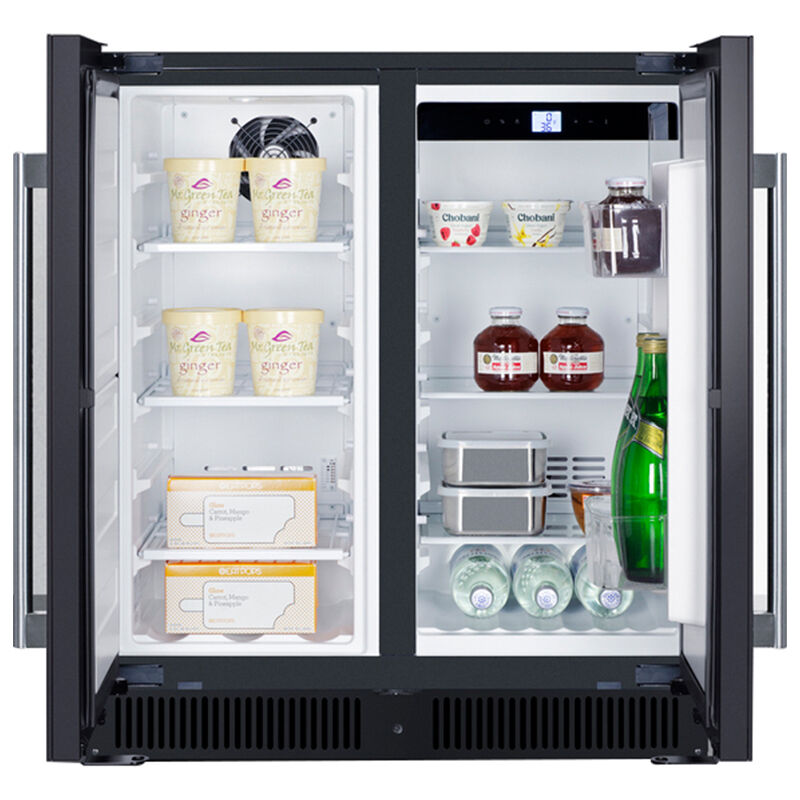 Summit 30 in. 5.1 cu. ft. Side by Side Undercounter Refrigerator - Black, , hires