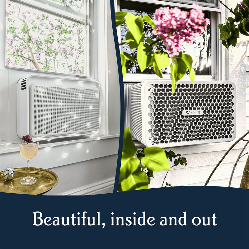 Windmill 6,000 BTU 115V Smart Window Air Conditioner with 3 Fan Speeds, Sleep Mode & Remote Control - White, , hires