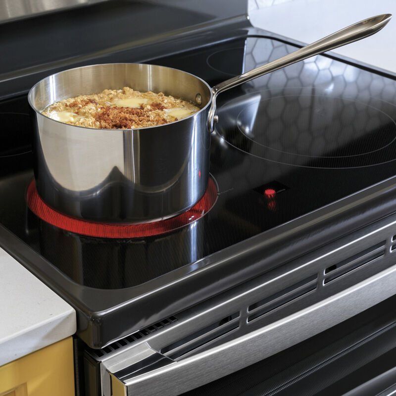 GE 30 in. 6.6 cu. ft. Air Fry Standard Convection Double Oven Electric Range with Smoothtop Burners - Stainless Steel, Stainless Steel, hires