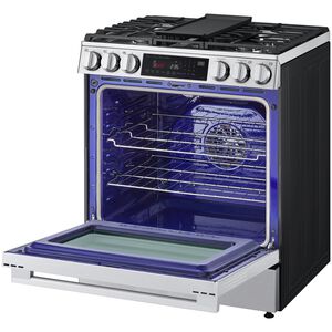 LG 30 in. 6.3 cu. ft. Smart Air Fry True European Convection Slide-In Gas Range with 5 Sealed Burners & Griddle - PrintProof Stainless Steel, , hires