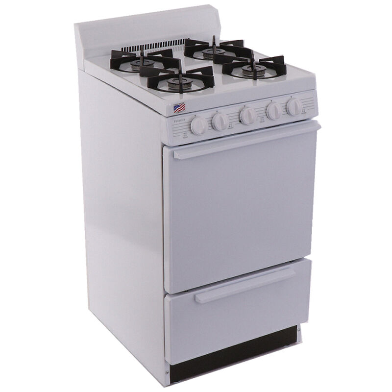 Premier 20 in. 2.4 cu. ft. Gas Range with 4 Sealed Burners - White, , hires