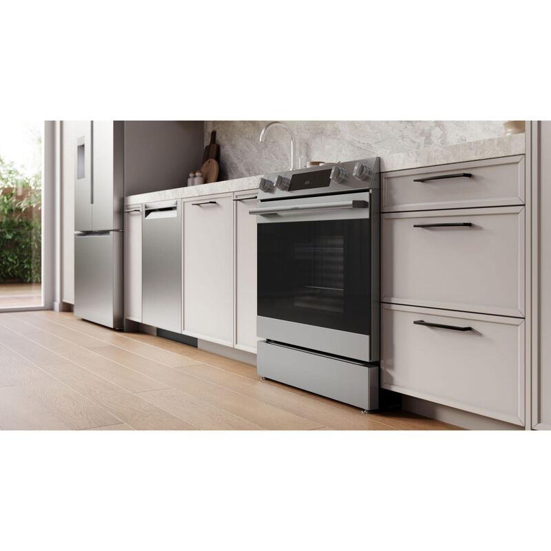 Bosch 300 Series 30 in. 5.8 cu. ft. Air-Fry Standard Convection Slide-In Electric Range with Smoothtop Burners - Stainless Steel, , hires