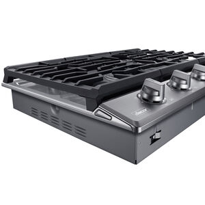 Dacor Transitional 30 in. 5-Burner Smart Natural Gas Cooktop with Griddle, Simmer Burner & Power Burner - Silver Stainless, , hires