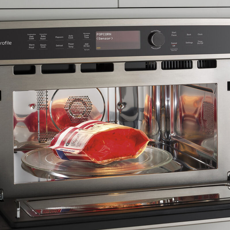 GE Profile 30 in. 1.7 cu.ft Built-In Microwave with 10 Power Levels & Sensor Cooking Controls - Stainless Steel, , hires