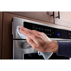 Maytag 30 in. 10 cu. ft. Front Control Electric Double Wall Oven with True European Convection - Fingerprint Resistant Stainless Steel, , hires