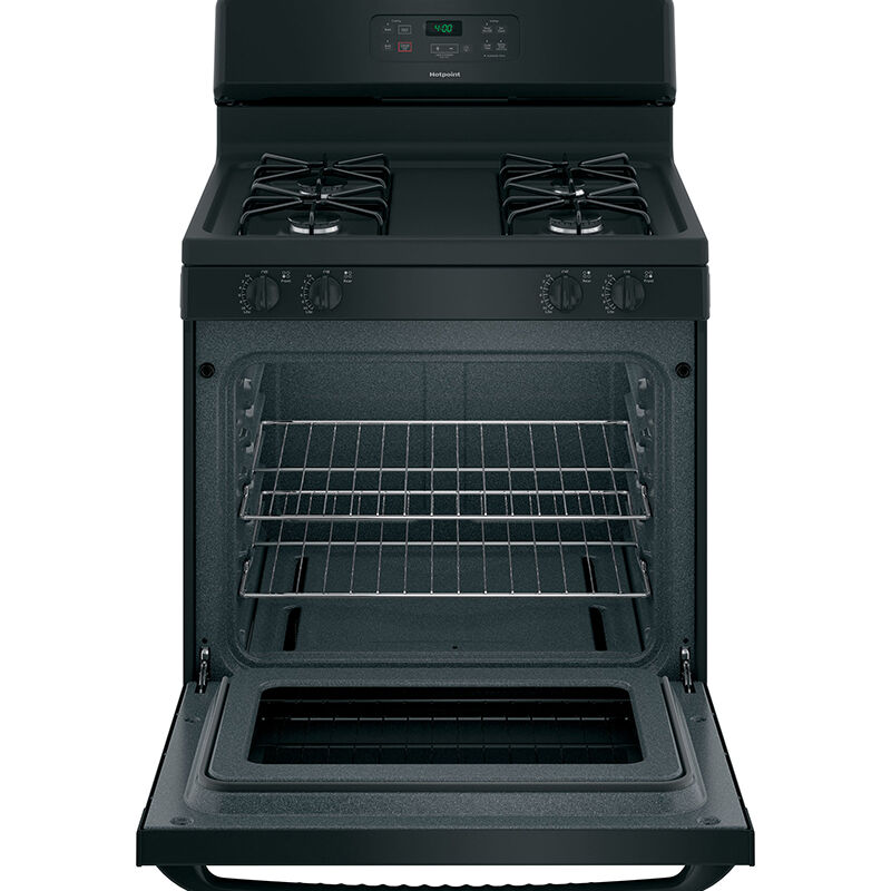 Hotpoint 30 in. 4.8 cu. ft. Gas Range with 4 Sealed Burners - Black, , hires