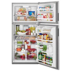 Maytag 33 in. 20.5 cu. ft. Top Freezer Refrigerator - Fingerprint Resistant Stainless Steel, Fingerprint Resistant Stainless, hires