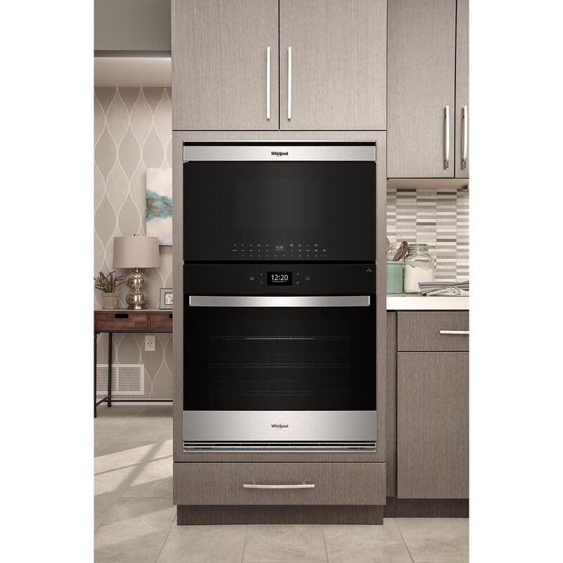Whirlpool 30 in. 1.1 cu. ft. 1000W Smart Built-In Microwave with Convection & Sensor Cooking - Fingerprint Resistant Stainless, , hires