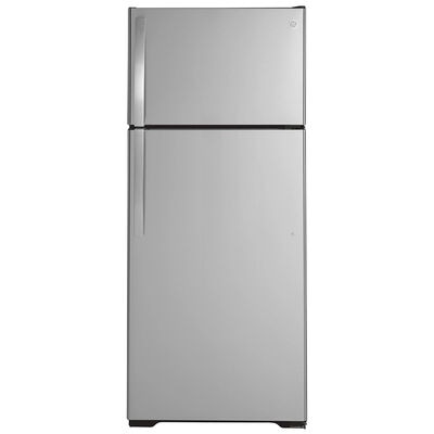 GE 28 in. 17.5 cu. ft. Top Freezer Refrigerator - Stainless Steel | GTS18HYNRFS