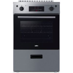 Summit 24 in. 2.6 cu. ft. Standard Convection Slide-In Electric Range with 4 Induction Burners - Stainless Steel, Stainless Steel, hires