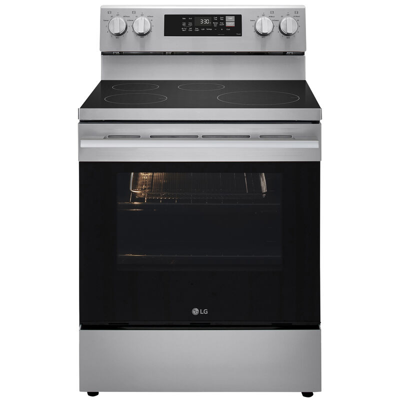 LG 30 in. 6.3 cu. ft. Smart Air-Fry True European Convection Electric Range with 4 Induction Burners - Stainless Steel, , hires