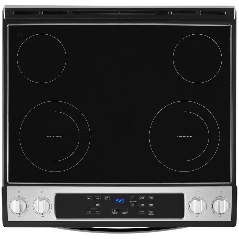 Whirlpool 30 in. 4.8 cu. ft. Slide-In Electric Range with Radiant Burners - Stainless Steel, Stainless Steel, hires
