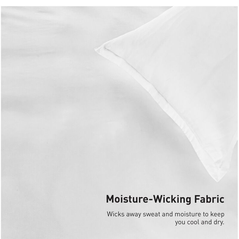 BEDGEAR Performance Duvet & 2pc Sham Set, Solid, White, King, , hires
