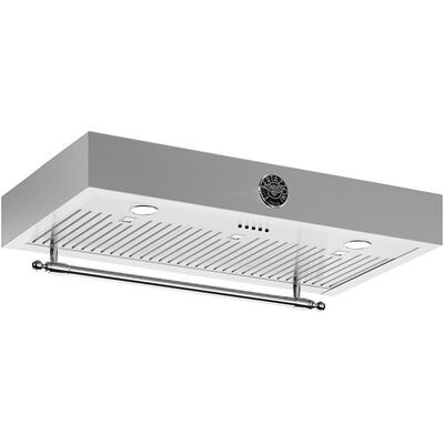 Bertazzoni Heritage Series 36 in. Convertible Chimney Style Range Hood with 600 CFM, 3 Fan Speeds & 2 LED Lights - Stainless Steel | K36HERTX