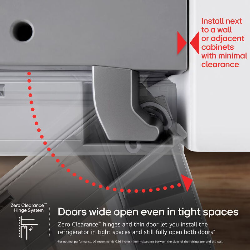 LG 36 in. 25.1 cu. ft. Smart Counter Depth French Door Refrigerator with Internal Water Dispenser - PrintProof Stainless Steel, , hires