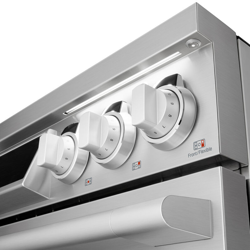 SKS 36 in. 6.3 cu. ft. Smart Air-Fry Standard Convection Steam Electric Range with 5 Induction Burners - Stainless Steel, , hires