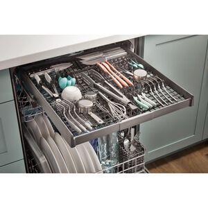 Whirlpool 24 in. Top Control Dishwasher with 47 dBa Sound Level, 3rd-Rack & Pocket - Biscuit, , hires