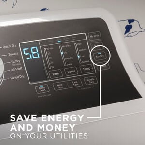 GE 27 in. 7.4 cu. ft. Gas Dryer with Sanitize Cycle & Sensor Dry - White, , hires