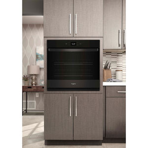 Whirlpool 27 in. 4.3 cu. ft. Electric Smart Wall Oven with Standard Convection & Self Clean - Black, Black, hires