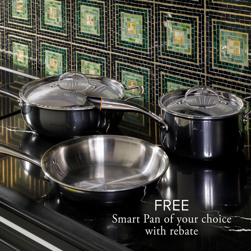 Cafe 36 in. 5-Burner Smart Electric Cooktop with Power Burner - Black, , hires