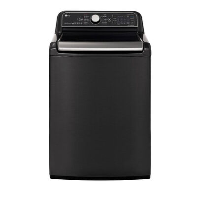 LG 27 in. 5.5 cu. ft. Smart Top Load Washer with TurboWash3D Technology, Allergiene, Sanitize & Steam Wash Cycle - Black Stainless Steel | WT7900HBA