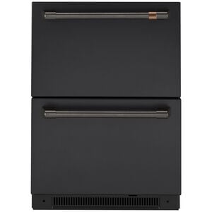 Cafe 24 in. 5.7 cu. ft. Double Refrigerator Drawers - Matte Black, Matte Black, hires