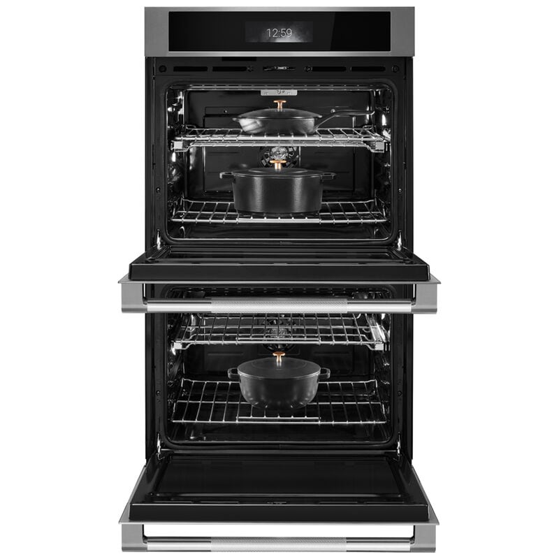 JennAir Rise 30 in. 10.0 cu. ft. Smart Front Control Electric Double Wall Oven with True European Convection & Sensor Cooking - Stainless Steel, , hires