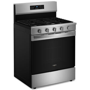 Whirlpool 30 in. 5.0 cu. ft. Air-Fry Standard Convection Gas Range with 5 Sealed Burners - Stainless Steel, , hires