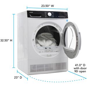 Avanti 24 in. 4.0 cu. ft. Stackable Ventless Electric Dryer with Sanitize Cycle & Sensor Dry - White, , hires