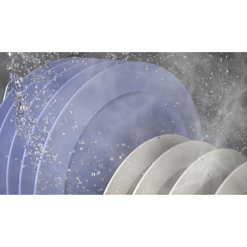 GE 24 in. Front Control Flush-Mount Dishwasher with 52 dBa Sound Level, Dry Boost & Pocket Handle - Stainless Steel, Stainless Steel, hires