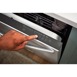 Whirlpool 24 in. Top Control Dishwasher with 51 dBa Sound Level, 3rd-Rack & Pocket - Fingerprint Resistant Stainless, , hires