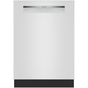 Bosch 300 Series 24 in. Top Control Flush-Mount Smart Dishwasher with 46 dBA Sound Level, 3rd-Rack, PureDry & Pocket Handle - White, , hires