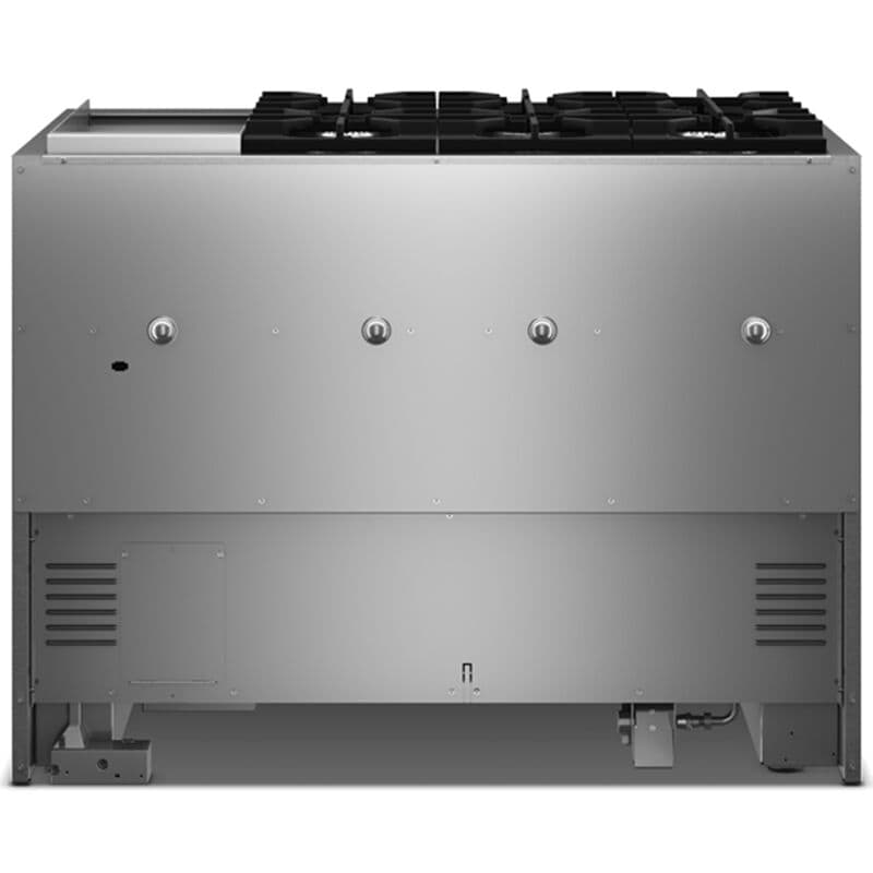 KitchenAid Commercial-Style 48 in. 6.3 cu. ft. Air-Fry True European Convection Double Oven Dual Fuel Range with 6 Sealed Burners & Griddle - Stainless Steel, , hires