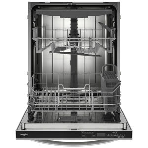 Whirlpool 24 in. Built-In Dishwasher with Top Control, 44 dBA Sound Level, 14 Place Settings, 5 Wash Cycles & Sanitize Cycle - Stainless Steel, Stainless Steel, hires