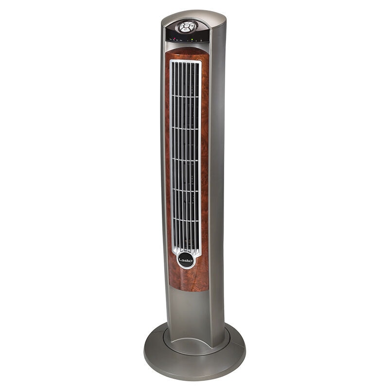 Lasko 42 in. Oscillating Tower Fan with 3 Speed Settings & Remote Control - Brown, , hires