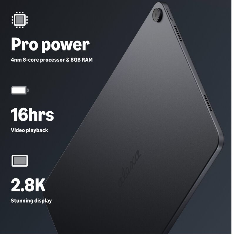 Amazon Alexa 12.0 in. Tablet (2026 Release) with Wifi-Only, 128 GB Storage & Est. 16 Hrs. of Battery Life - Graphite, , hires