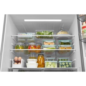 Midea 33 in. 22.8 cu. ft. Smart Counter Depth Bottom Freezer Refrigerator with Ice Maker - Stainless Steel, , hires