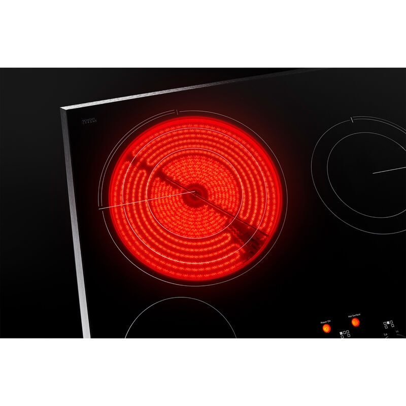 JennAir Oblivian Glass 36 in. 5-Burner Electric Cooktop with Simmer Burner & Power Burner - Black, , hires