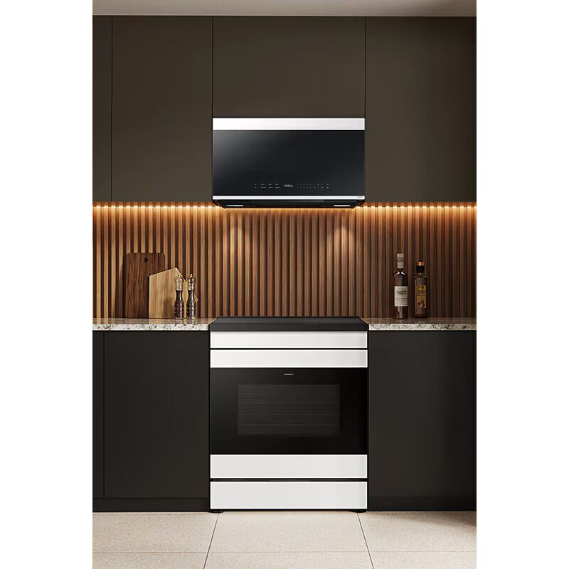 Samsung Bespoke 30 in. 2.1 cu. ft. Over-the-Range Smart Microwave with 10 Power Levels, 400 CFM & Sensor Cooking Controls - White Glass, White Glass, hires