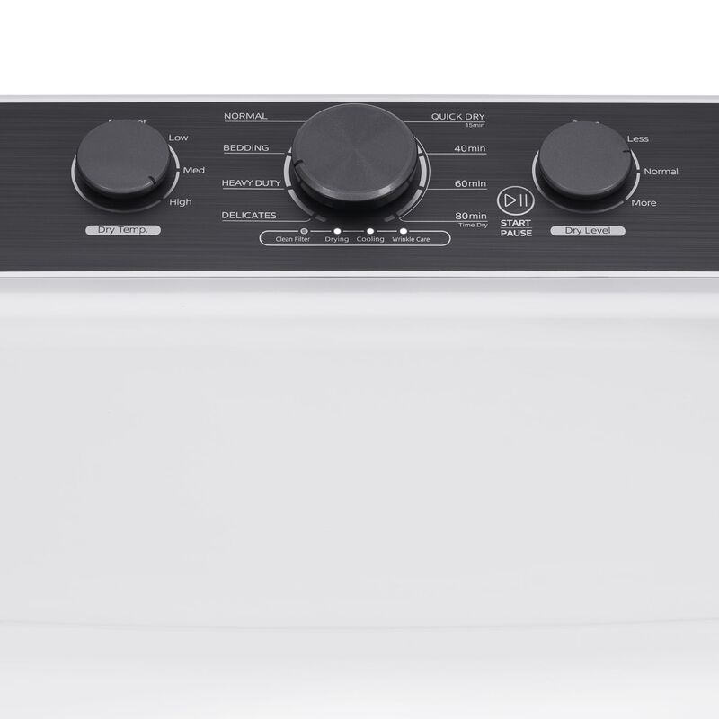 Midea 27 in. 7.0 cu. ft. Electric Dryer with Sensor Dry - White, White, hires