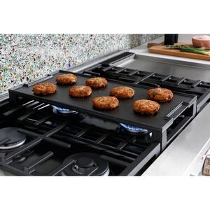 Cafe Commercial-Style 48 in. 8.2 cu. ft. Smart Air Fry True European Convection Double Oven Dual Fuel Range with 6 Sealed Burners & Griddle - Stainless Steel, Stainless Steel, hires